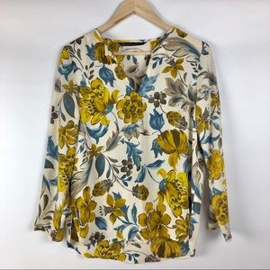 Zara floral print blouse